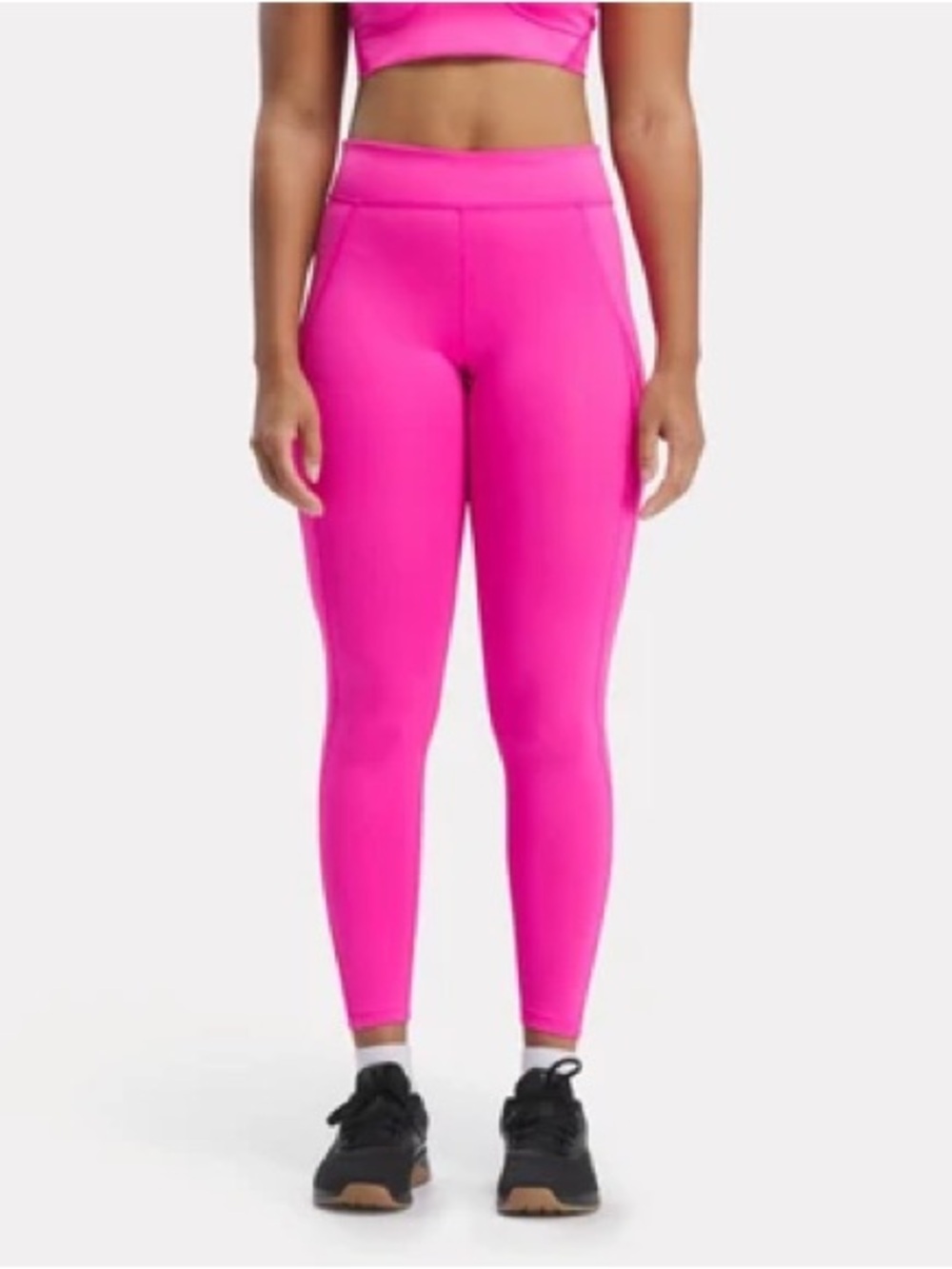 Reebok Hot Pink Active Leggings Contouring Butt L